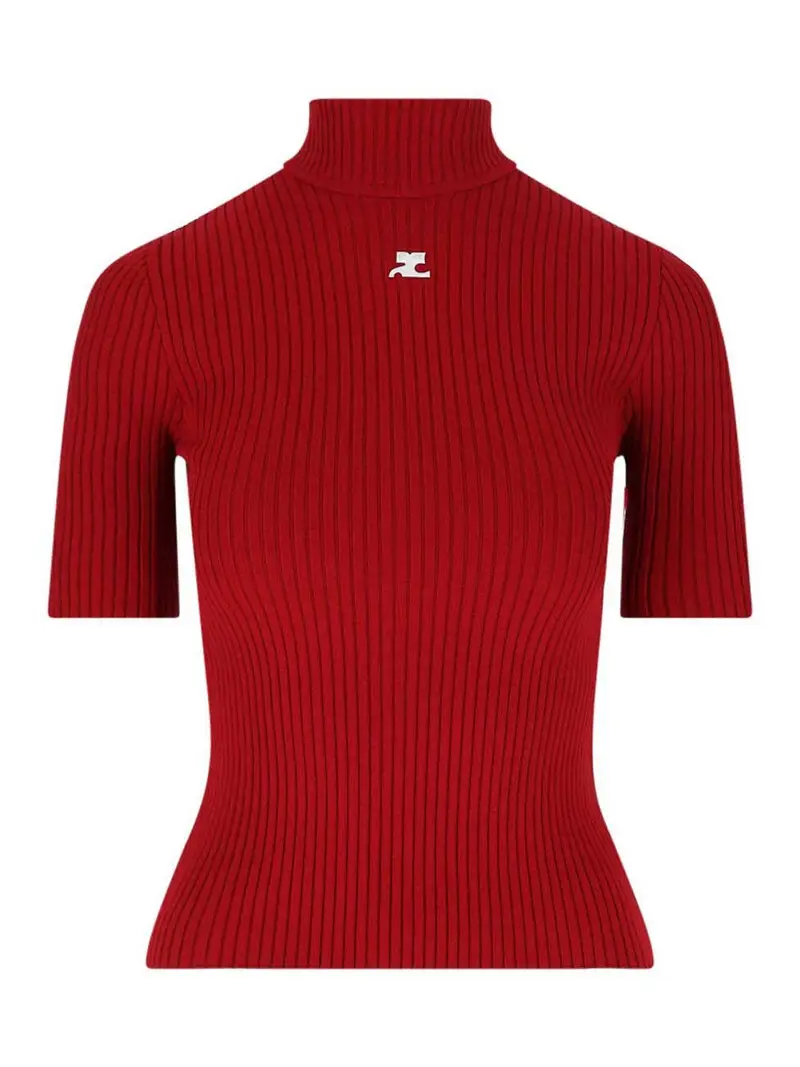 Maglia A Coste Rosso