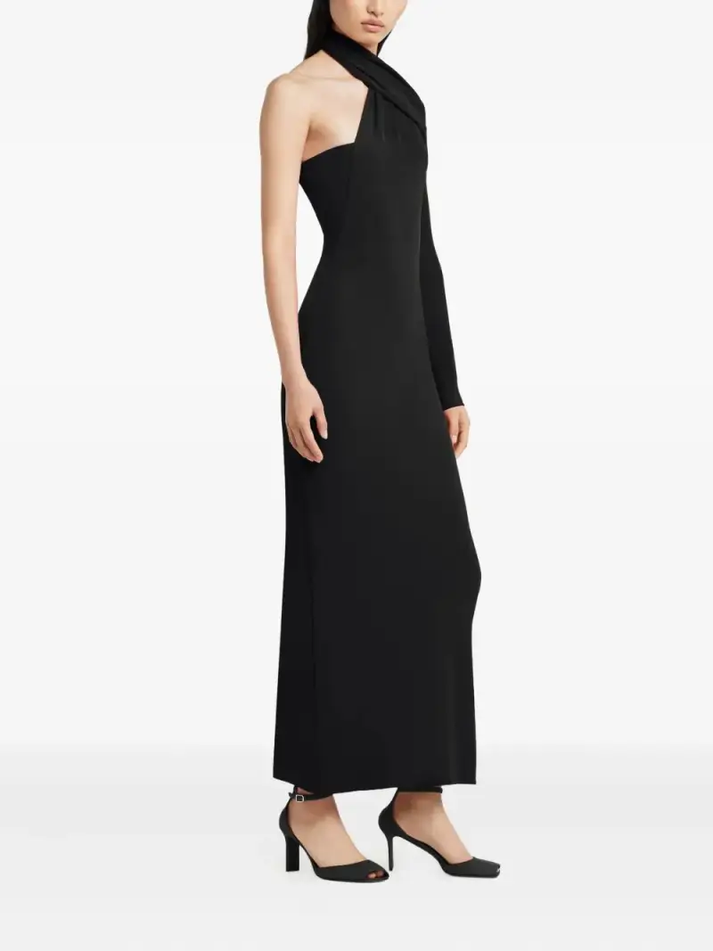 maxi dress courreges NERO miniatura 3