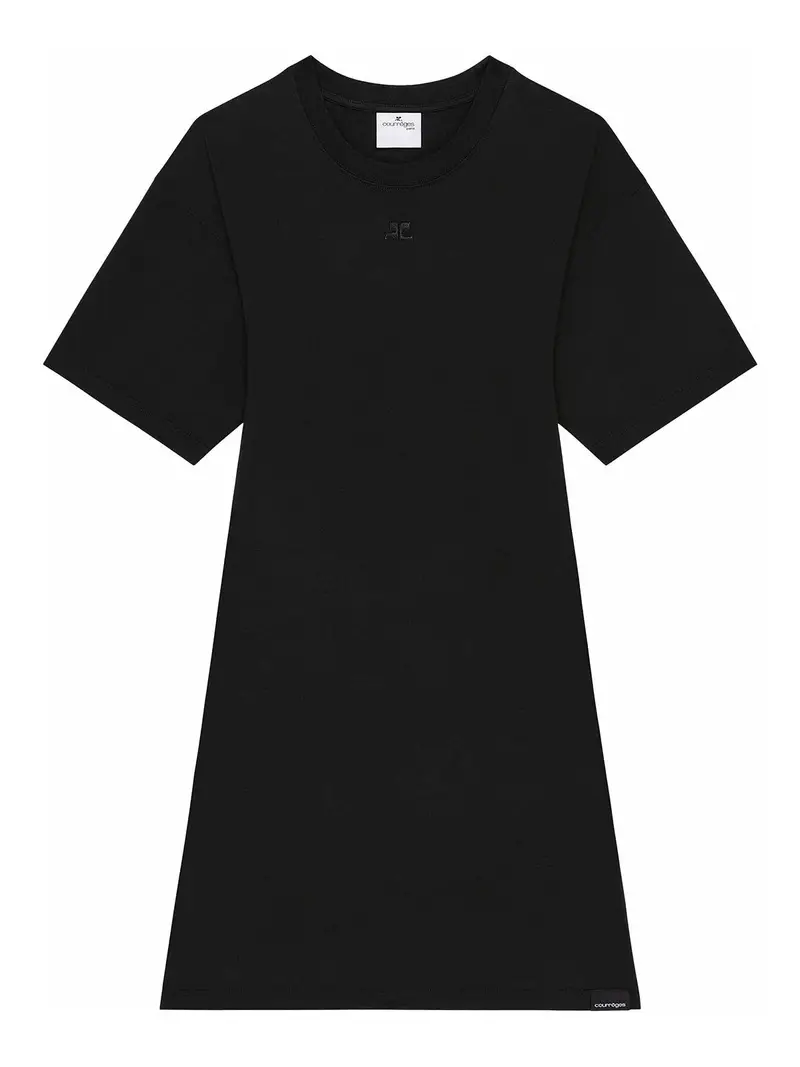 Mini abito di cotone Nero