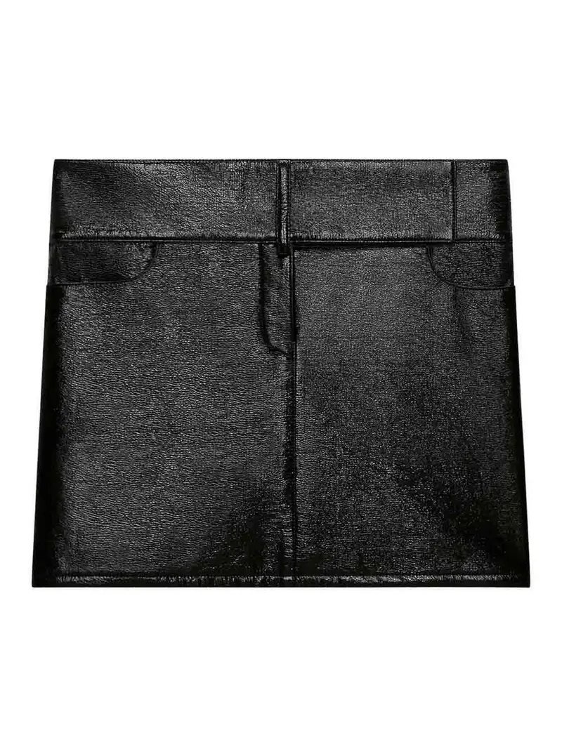 Mini gonna con cintura Nero