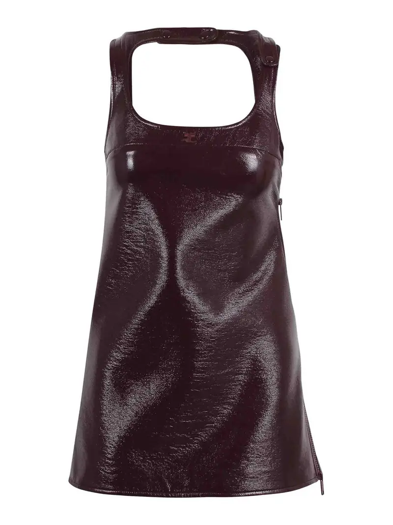 Mini Vestito Reedition In Vinile Rosso