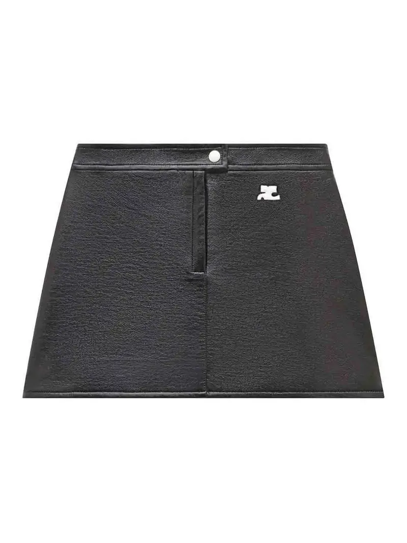 Minigonna iconica in vinile Nero