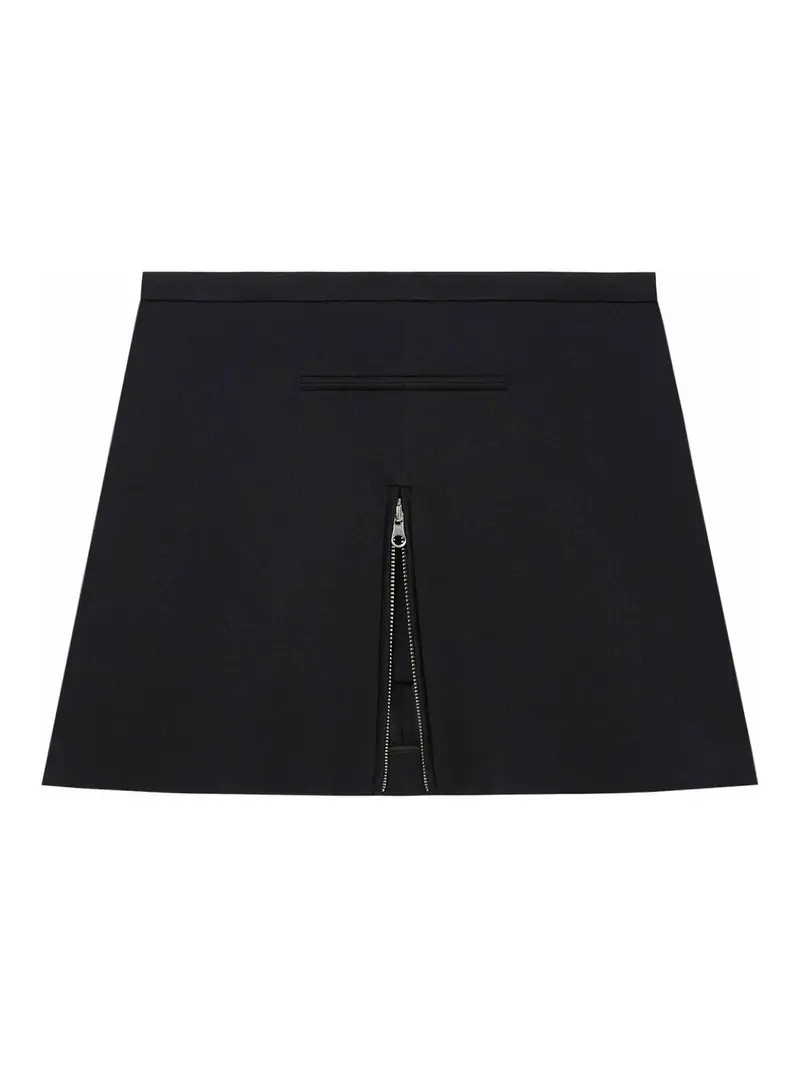 Minigonna in twill Nero