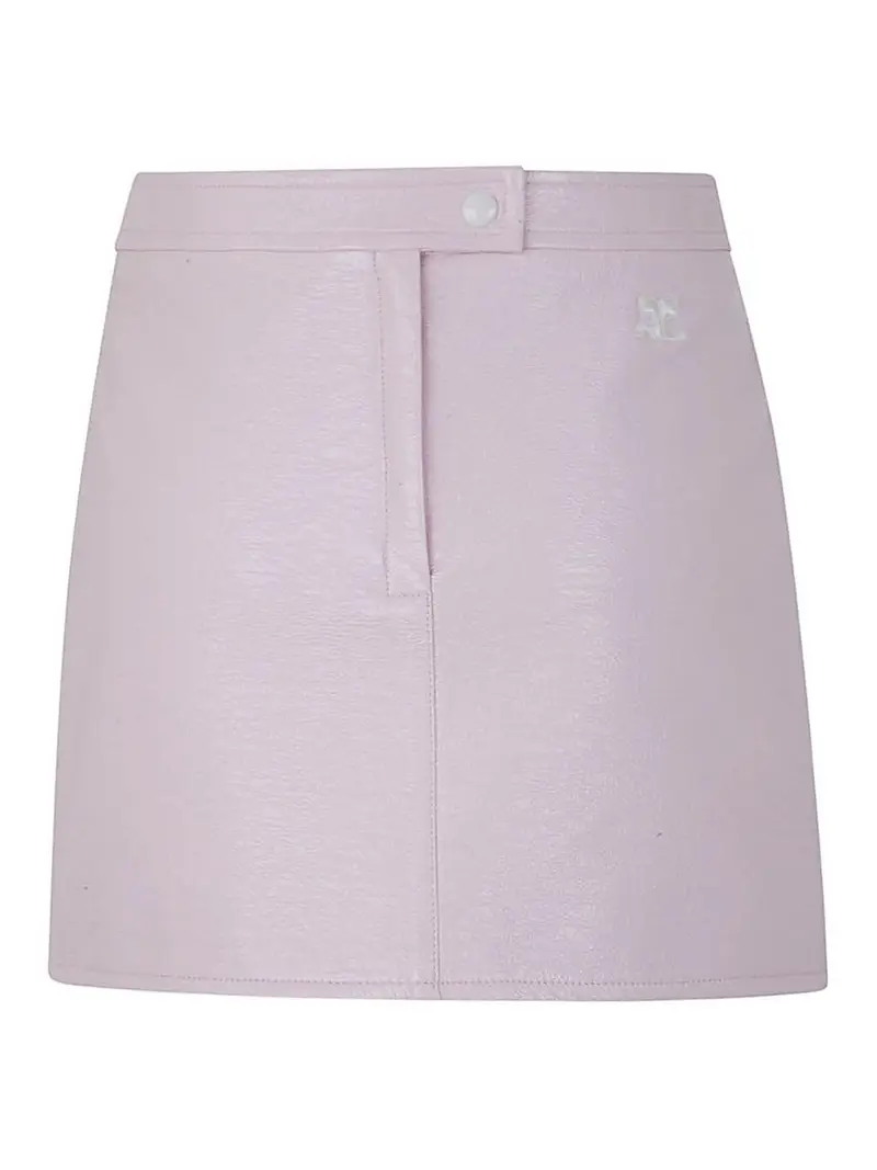 Minigonna in vinile Rosa