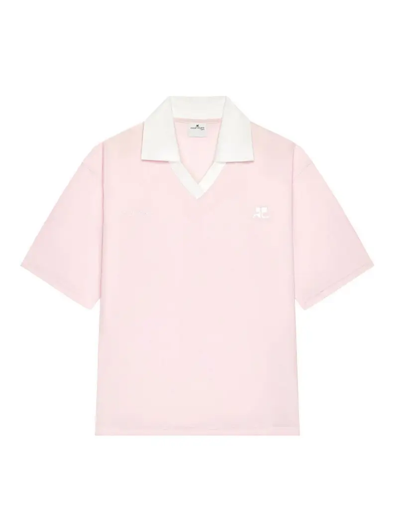 Polo oversize con logo Color Carne E Neutri