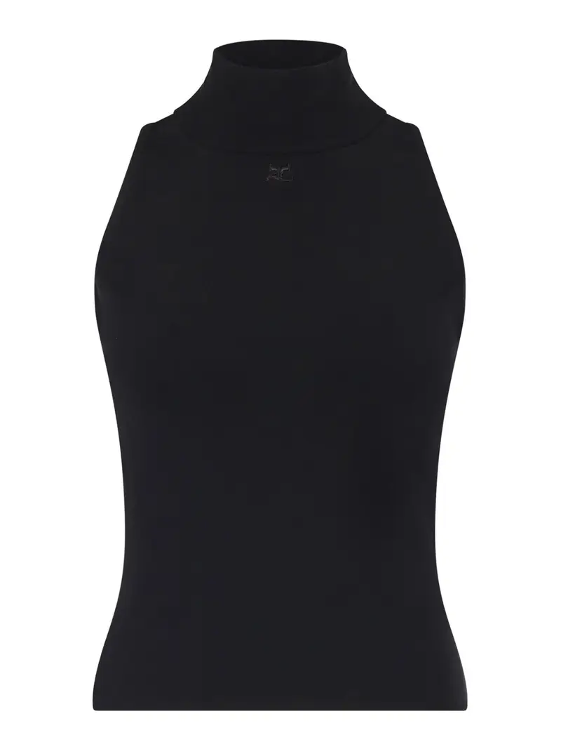 Top lavorato a maglia Heritage Nero