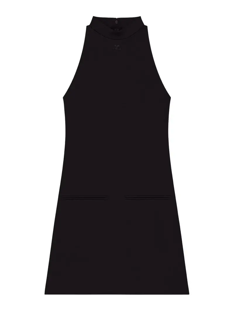 Vestito a trapezio in crÃªpe Heritage Nero
