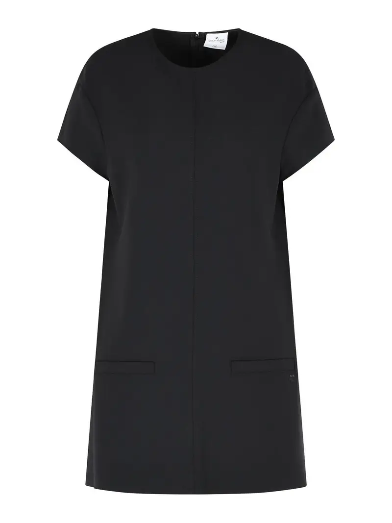 Vestito Heritage in misto lana nero