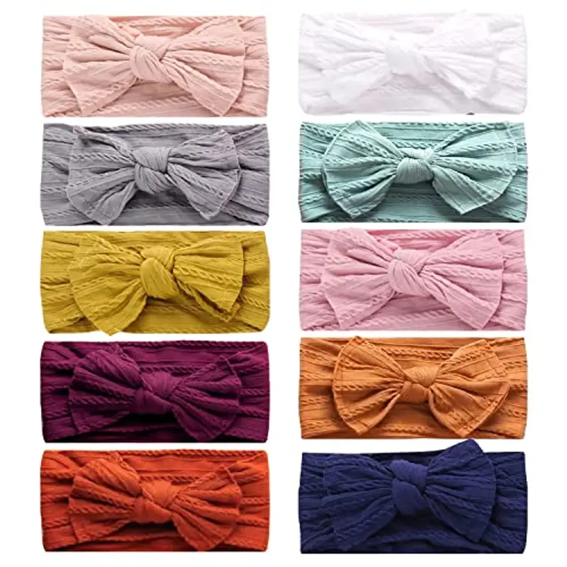 COUXILY Bambino Ragazza Bow Fascia Turbante Coniglio Fasce Elastiche Archetto Avvolgere Fotografia Bellissimi Capelli