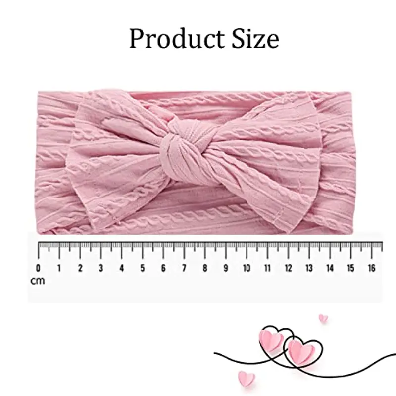 COUXILY Bambino Ragazza Bow Fascia Turbante Coniglio Fasce Elastiche Archetto Avvolgere Fotografia Bellissimi Capelli miniatura 3