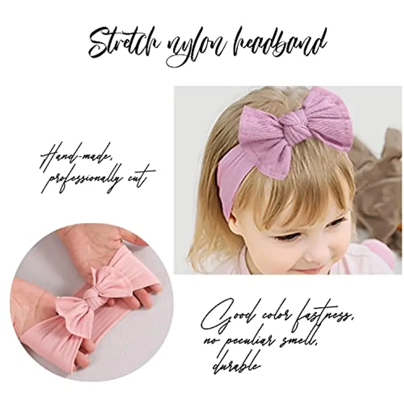 COUXILY Fascia per capelli per bambine con fiocchi, 8 pezzi miniatura 2