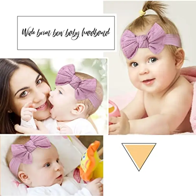 COUXILY Fascia per capelli per bambine con fiocchi, 8 pezzi miniatura 3