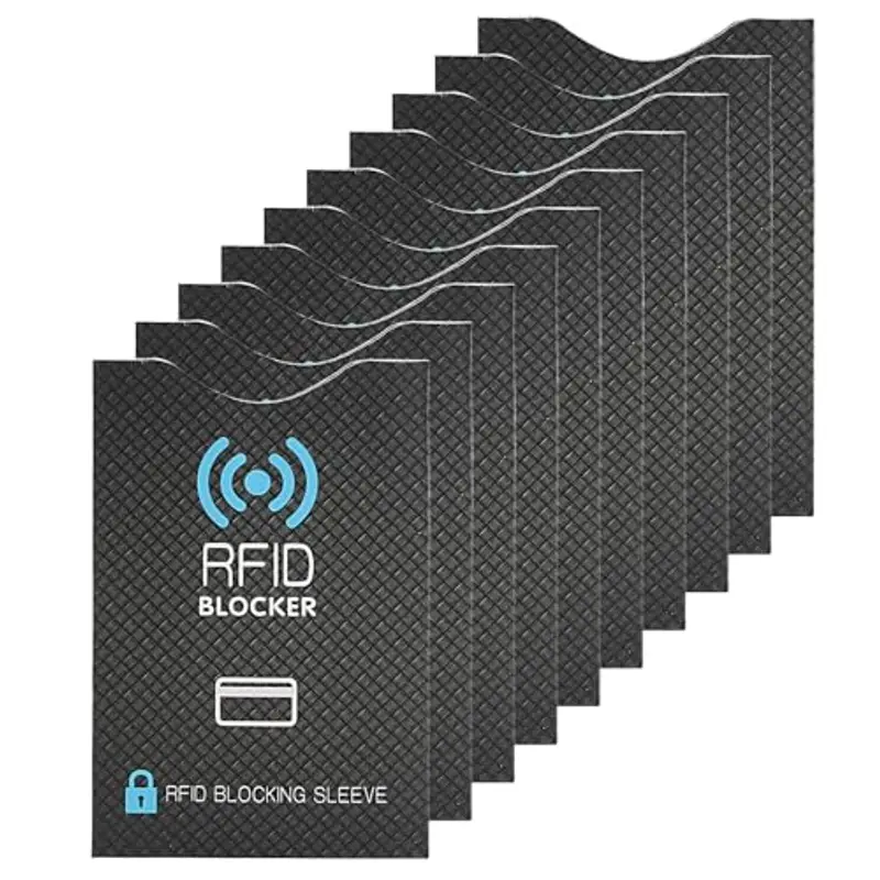Cover protettiva RFID-NFC, adatta per carte di credito – RFID protection card – Porta bancomat schermato – Porta carte – Carte d'identità e carte bancarie – Protezione contro il furto di dati