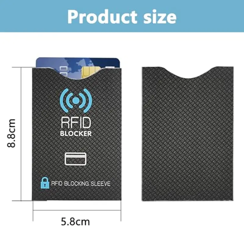 Cover protettiva RFID-NFC, adatta per carte di credito – RFID protection card – Porta bancomat schermato – Porta carte – Carte d'identità e carte bancarie – Protezione contro il furto di dati miniatura 2