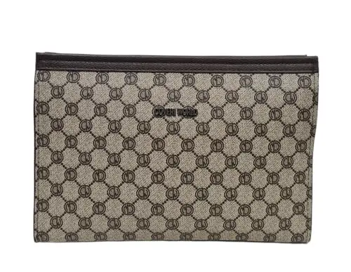 Coveri Borsa Uomo a Mano Grande, Dimensioni 29x20x4,5 cm, Sottobraccio con Manico Rimovibile, Design Monogramma, Art.