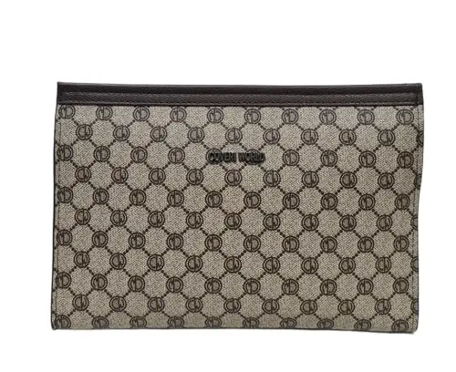 Coveri Borsa Uomo a Mano Grande, Dimensioni 29x20x4, 5 cm, Sottobraccio con Manico Rimovibile, Design Monogramma, Art miniatura 3