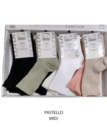 Calzino corto medio donna in cotone elasticizzato Coveri Carolina MIDI ( 1 PAIO)