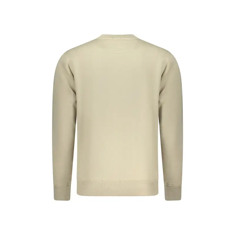 Felpa Maniche Lunghe Uomo Beige Ricamo miniatura 2
