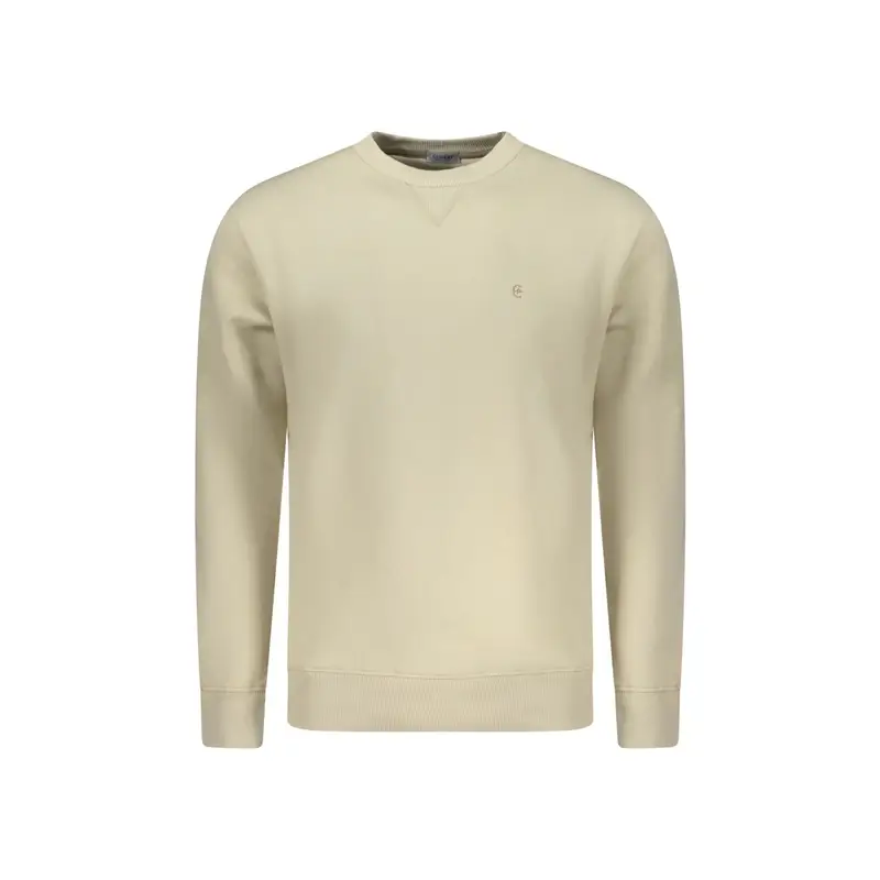 Felpa Maniche Lunghe Uomo Beige Ricamo
