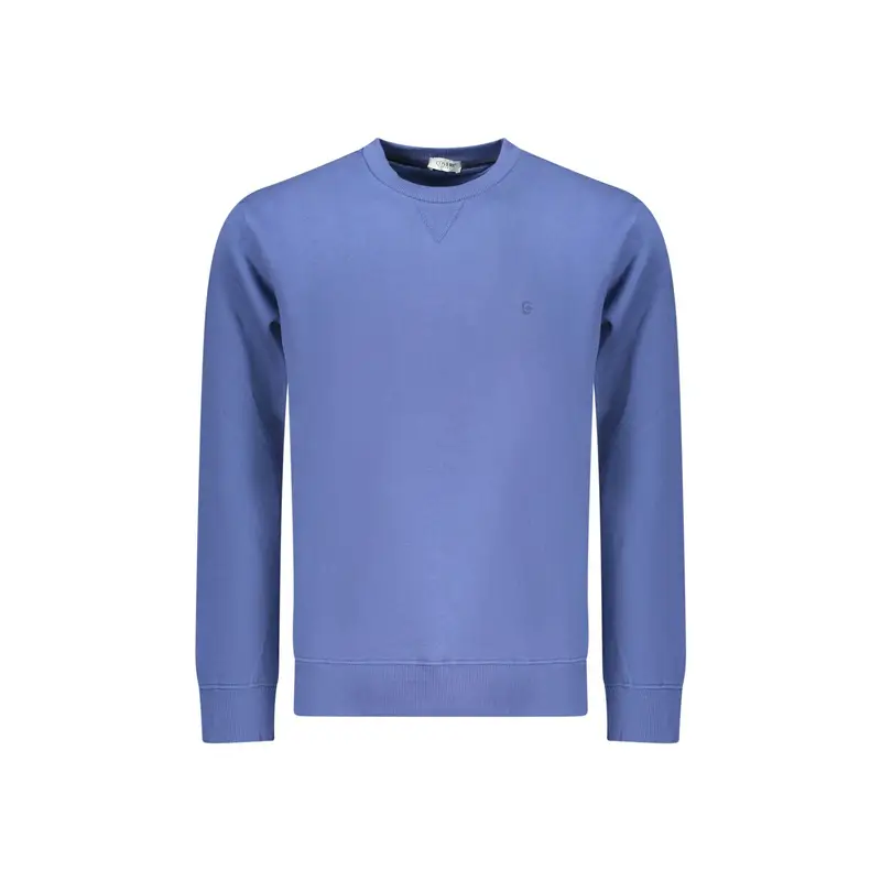 Felpa Maniche Lunghe Uomo Blu Ricamo