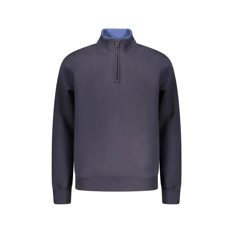 Felpa Maniche Lunghe Uomo Blu Ricamo