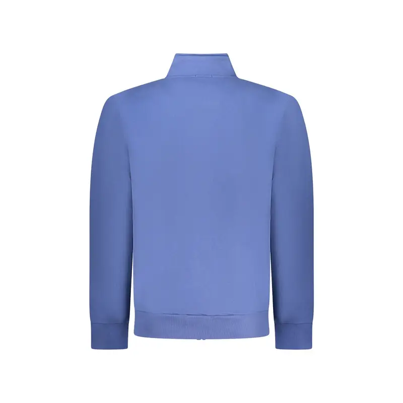 Felpa Maniche Lunghe Uomo Blu Zip Ricamo miniatura 2