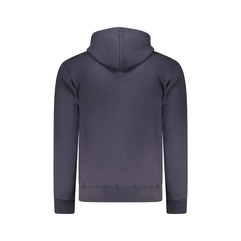 Felpa Maniche Lunghe Uomo Blu Zip Ricamo miniatura 2