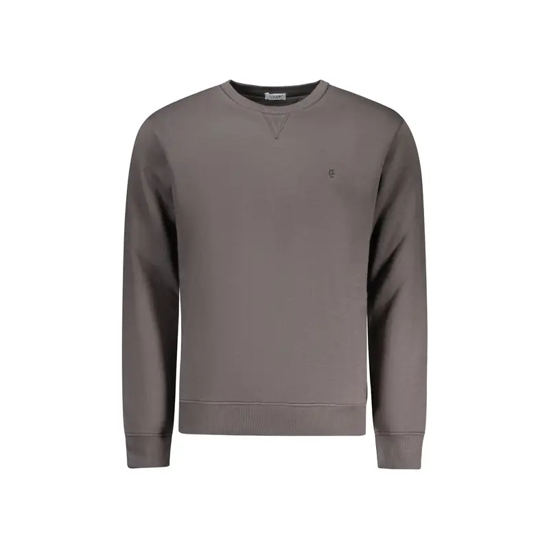 Felpa Maniche Lunghe Uomo Grigia Ricamo Grigio