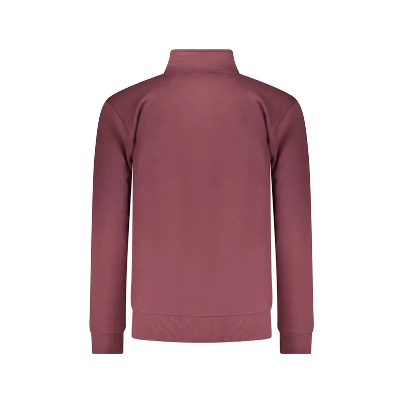 Felpa Maniche Lunghe Uomo Rossa Zip Ricamo Rosso miniatura 2
