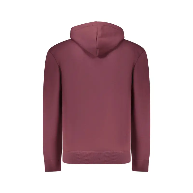 Felpa Maniche Lunghe Uomo Rossa Zip Ricamo Rosso miniatura 2