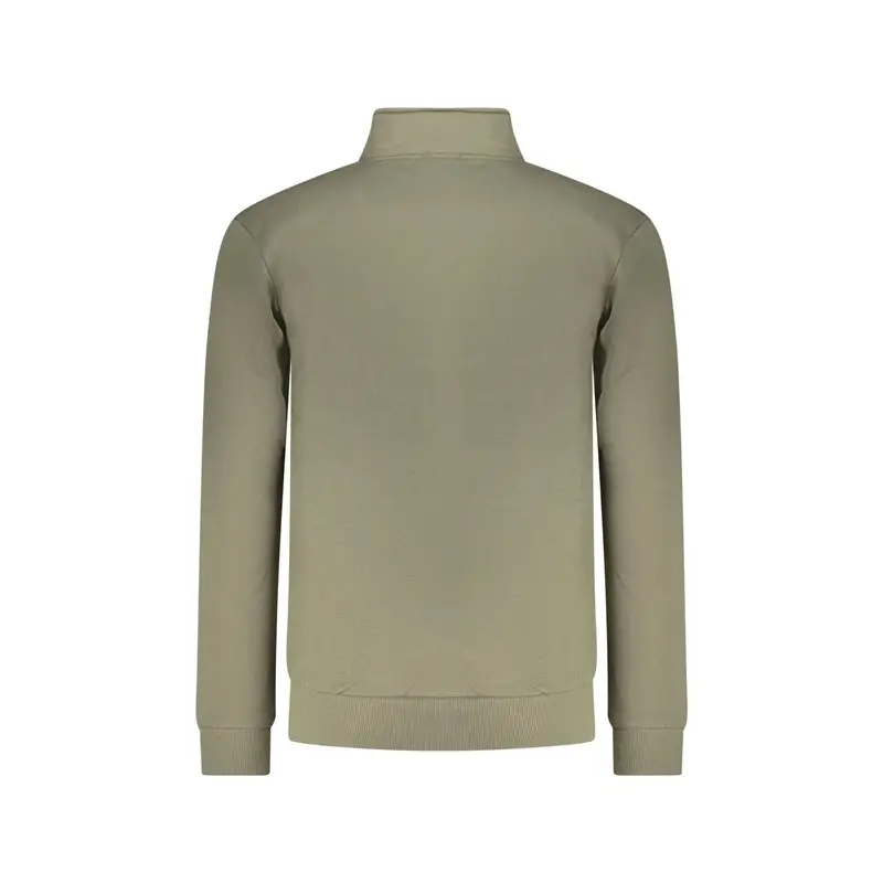 Felpa Maniche Lunghe Uomo Verde Zip miniatura 2