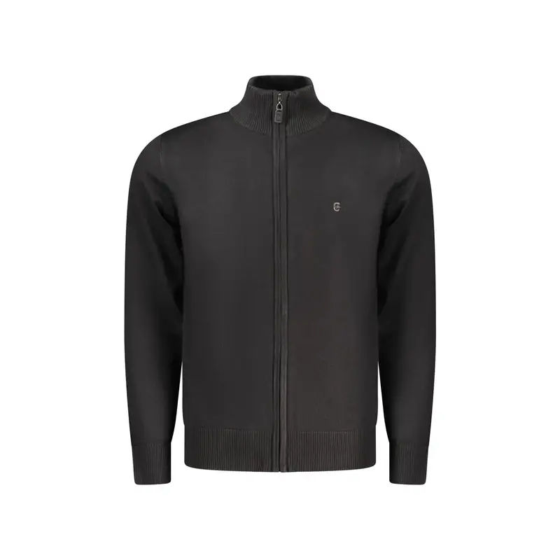 Maglia Cardigan Uomo Nero Ricamo