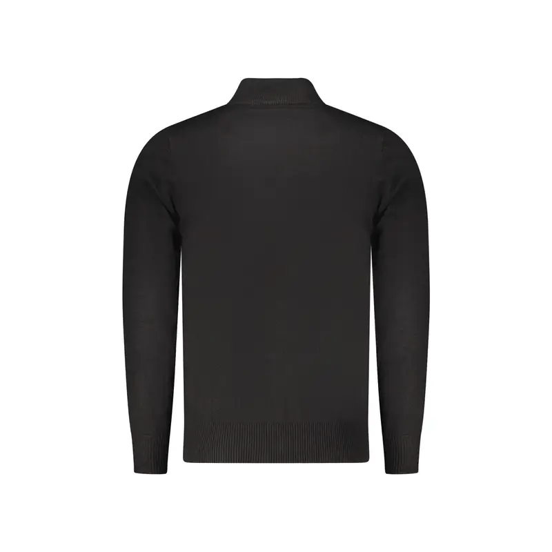 Maglia Uomo Nera Ricamo Logo Nero miniatura 2