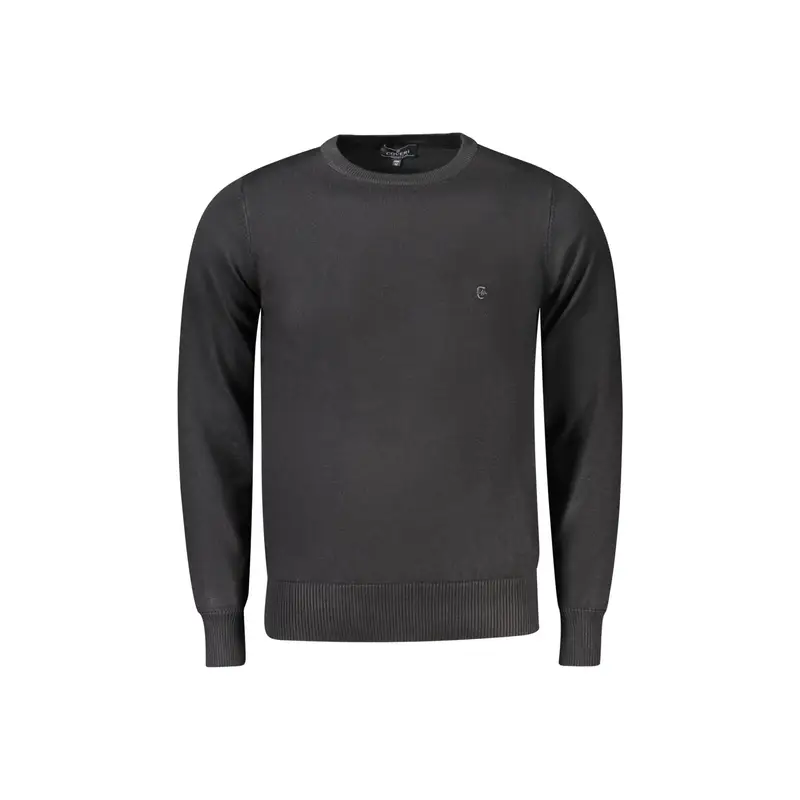 Maglia Uomo Nera Ricamo Nero