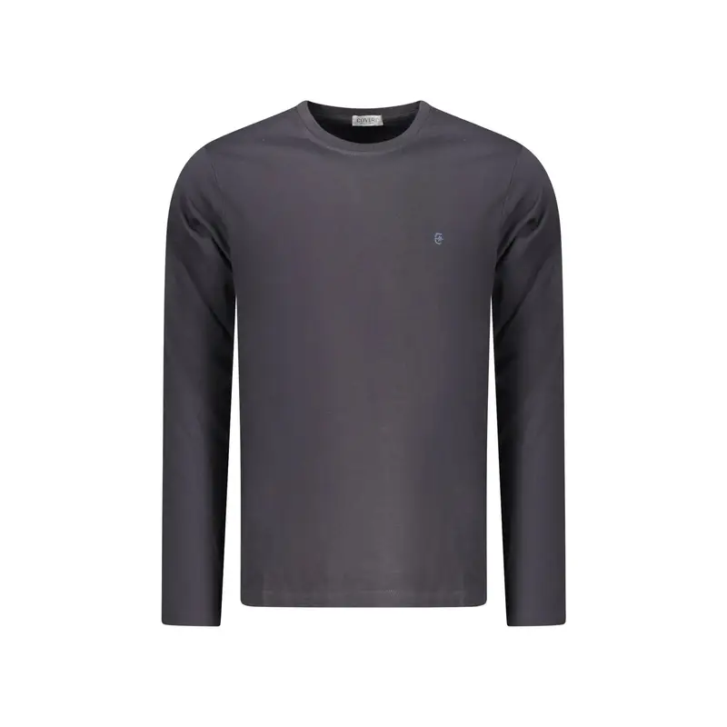 T-Shirt Maniche Lunghe Uomo Blu Ricamo