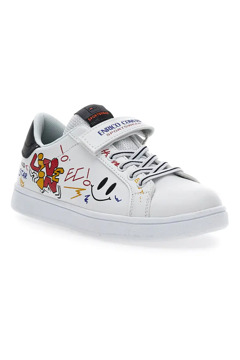 Sneakers Bianche Enrico Coveri Golden Old School [BIANCO] miniatura 2