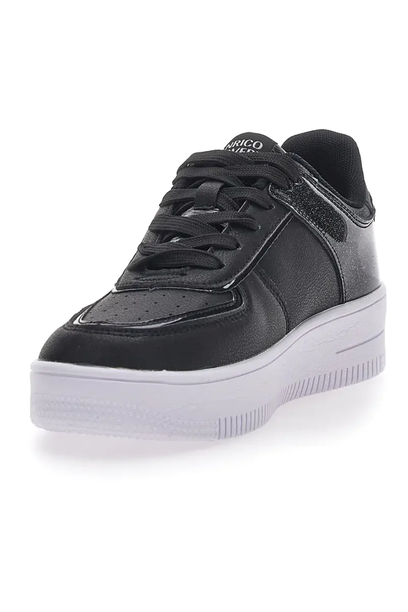 Sneakers Nere Con Flatform Coveri Amber Microfiber Metal [NERO] miniatura 3