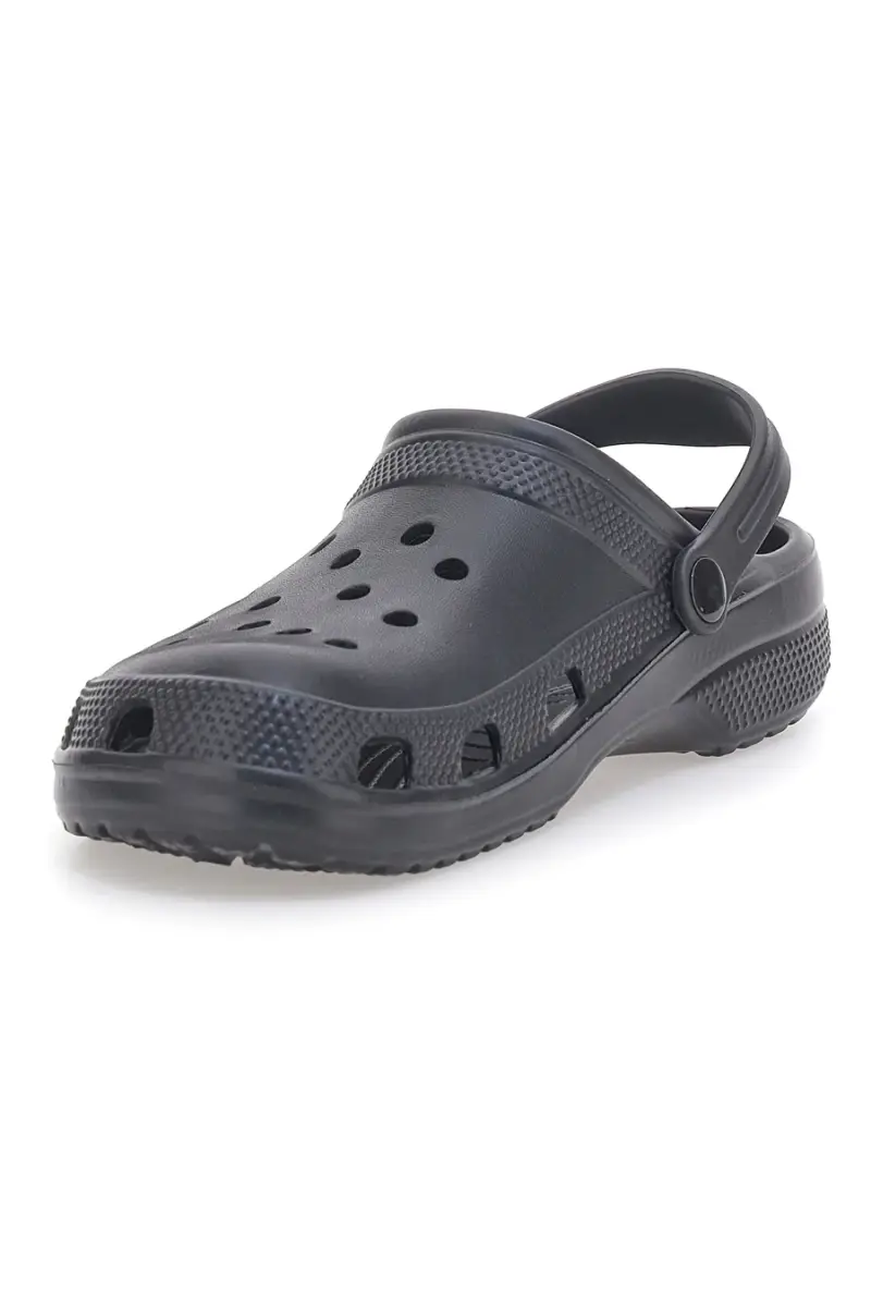 Zoccoli neri traforati con cinturino posteriore COVERI WORLD UCW10 [NERO] miniatura 3