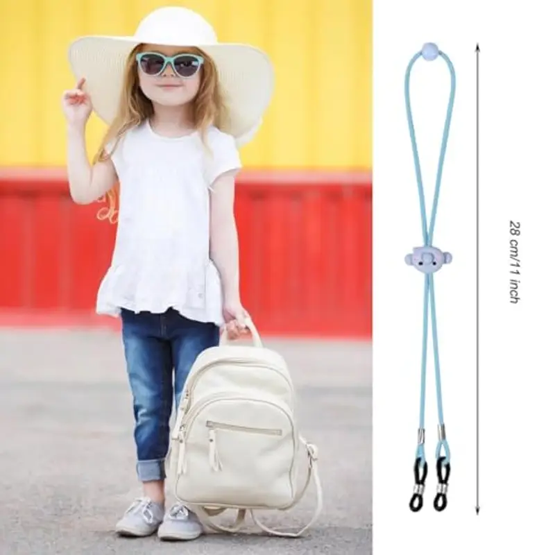 COYUN 4 Pezzi Ragazzo e Ragazza Cordino per Occhiali, Regolabile Fermo per Occhiali Mascherine Laccetto Occhiali, Laccetto Occhiali, Cordino per Occhiali per Sport da Corsa attività all'aperto miniatura 2