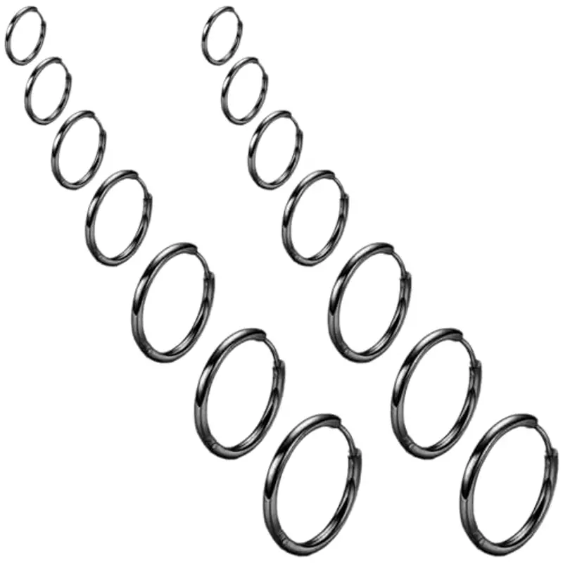 COYUN Orecchini Uomo Nero 1597107