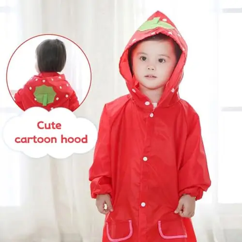 COYUN Poncho Antipioggia Bambino, Mantella Antipioggia Bambino, Poncho Impermeabile Bambino, Bambini Impermeabile miniatura 2