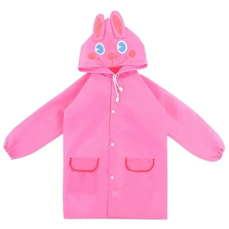 COYUN Poncho Antipioggia Bambino, Mantella Antipioggia Bambino, Poncho Impermeabile Bambino, Bambini Impermeabile Giacca da Pioggia, per bambini da 90 a 120 cm (da 5 a 7 anni)(rosa)