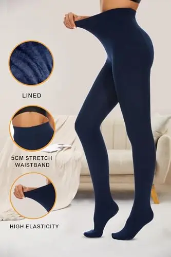 CozyWow Collant termici da donna, blu navy, Large-X miniatura 2