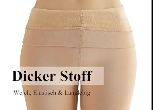 CozyWow Collant termici da donna, color carne, S miniatura 2