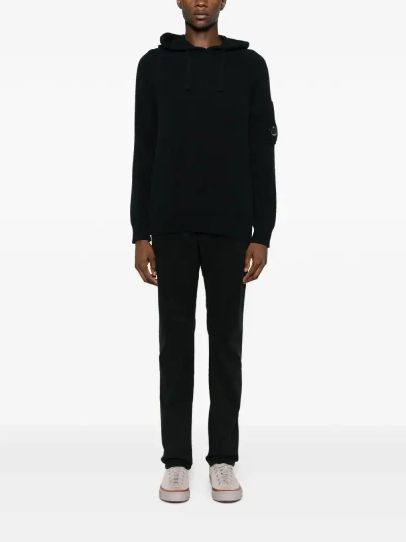 Cp Company Felpa con Cappuccio e Dettaglio Lens Nero miniatura 2