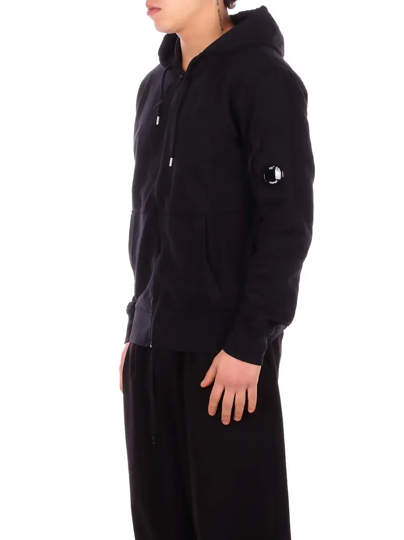 Felpa Uomo CP COMPANY Black Light fleece zip hooded lens s miniatura 2