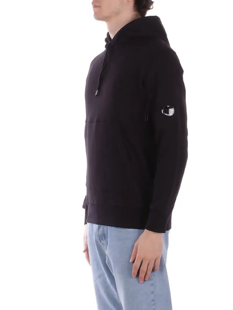 Felpa Uomo CP COMPANY Black Sweatshirt sweat hooded in dia miniatura 2