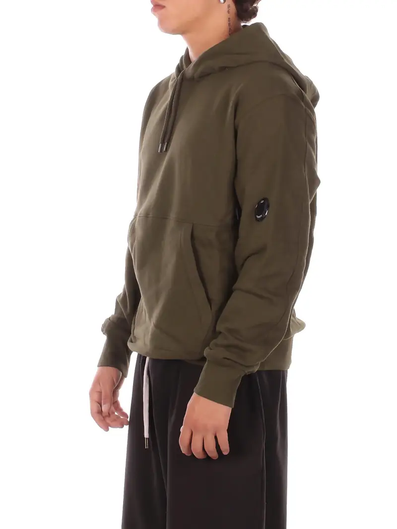 Felpa Uomo CP COMPANY Ivy green Sweatshirt sweat hooded in dia miniatura 2