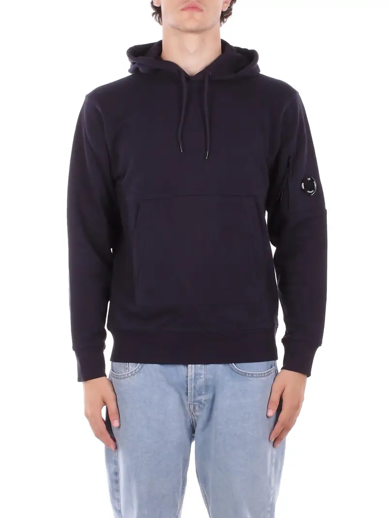 Felpa Uomo CP COMPANY Total eclipse Sweatshirt sweat hooded in dia