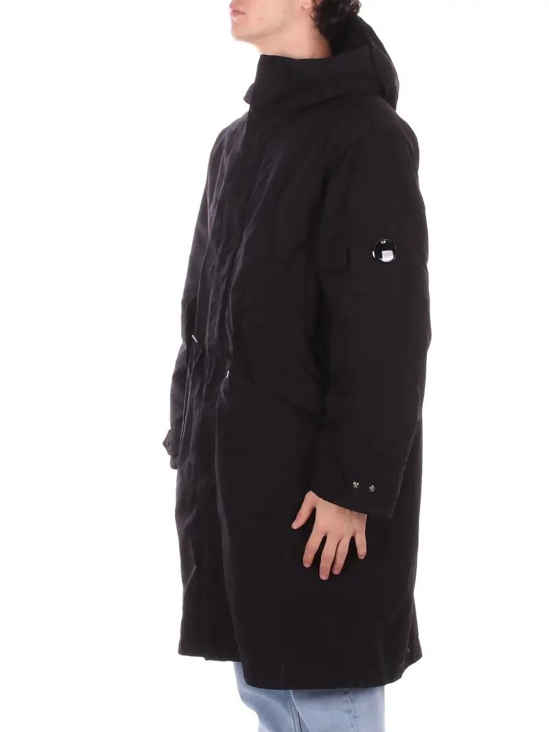 Giubbotto Uomo CP COMPANY Black Outerwear log jkt in twill miniatura 2
